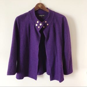 Gorgeous Jones New York wool purple cape jacket.